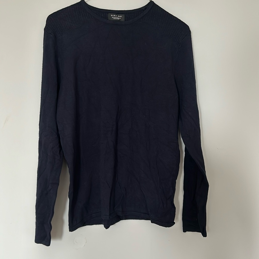 Mens Zara navy blue sweater